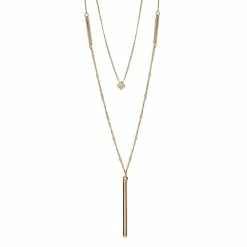 LC Lauren Conrad Multistrand Cube & Stick Pedant Necklace