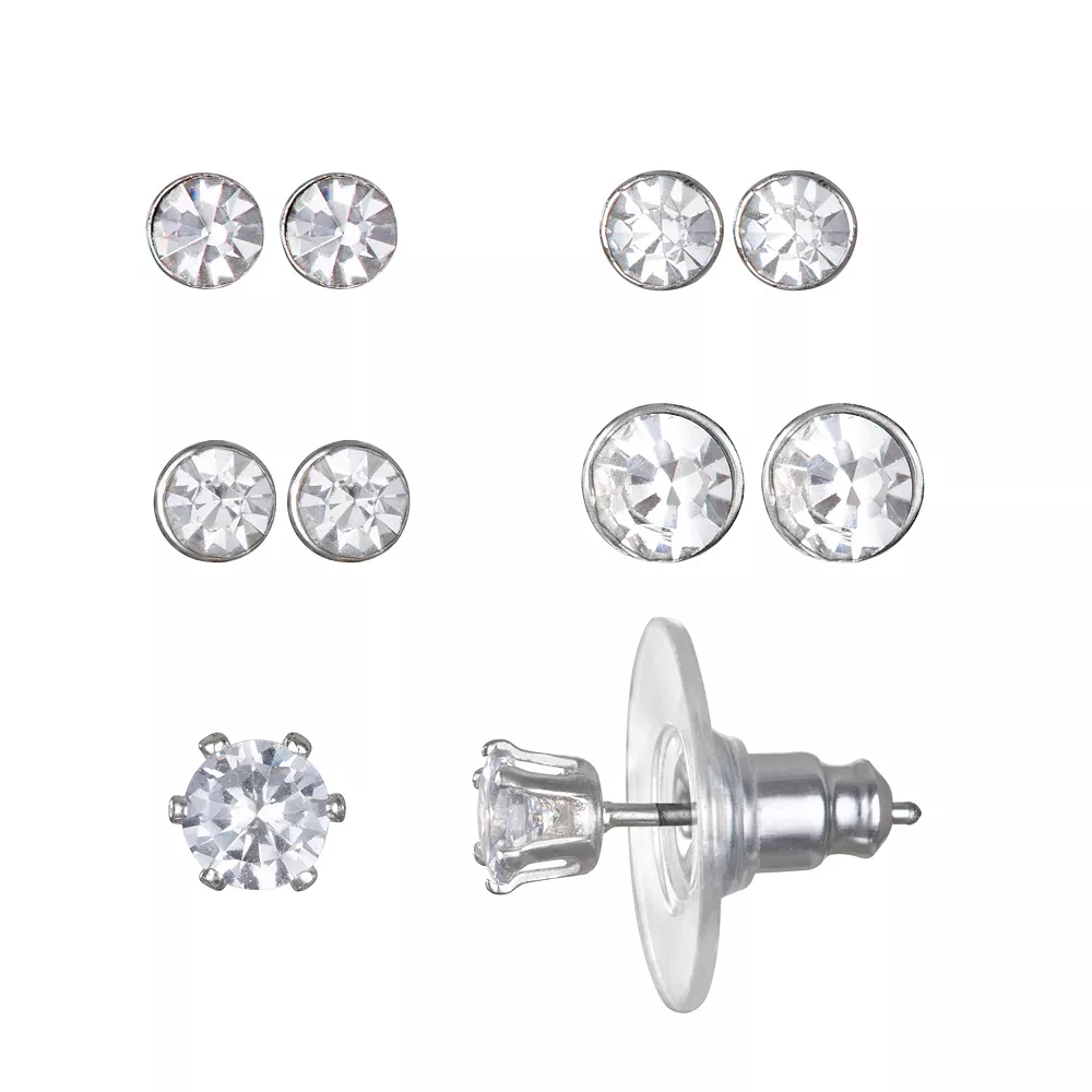 LC Lauren Conrad Enchanted Simulated Crystal Stud Earring Set