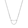 LC Lauren Conrad Silver Tone Heart Necklace