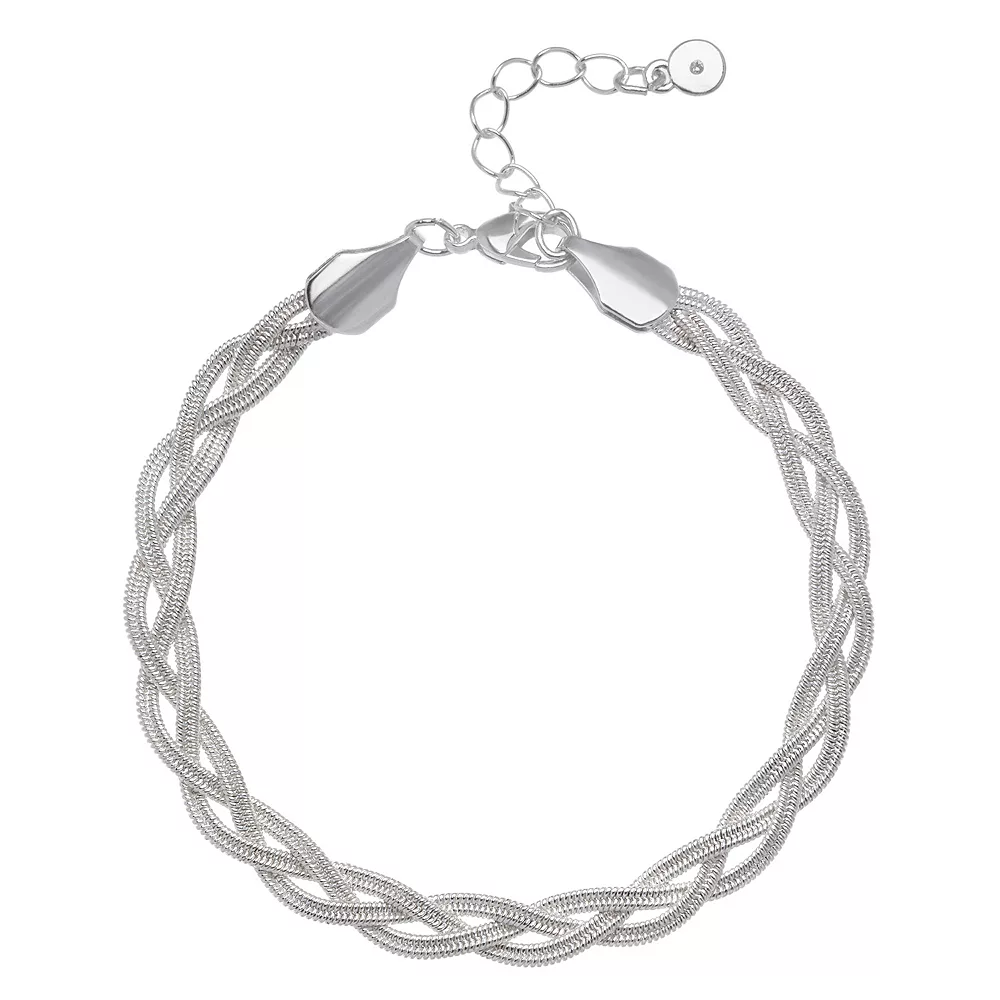 LC Lauren Conrad Braided Herringbone Chain Bracelet