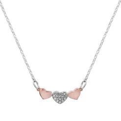 LC Lauren Conrad Two Tone Triple Heart Necklace