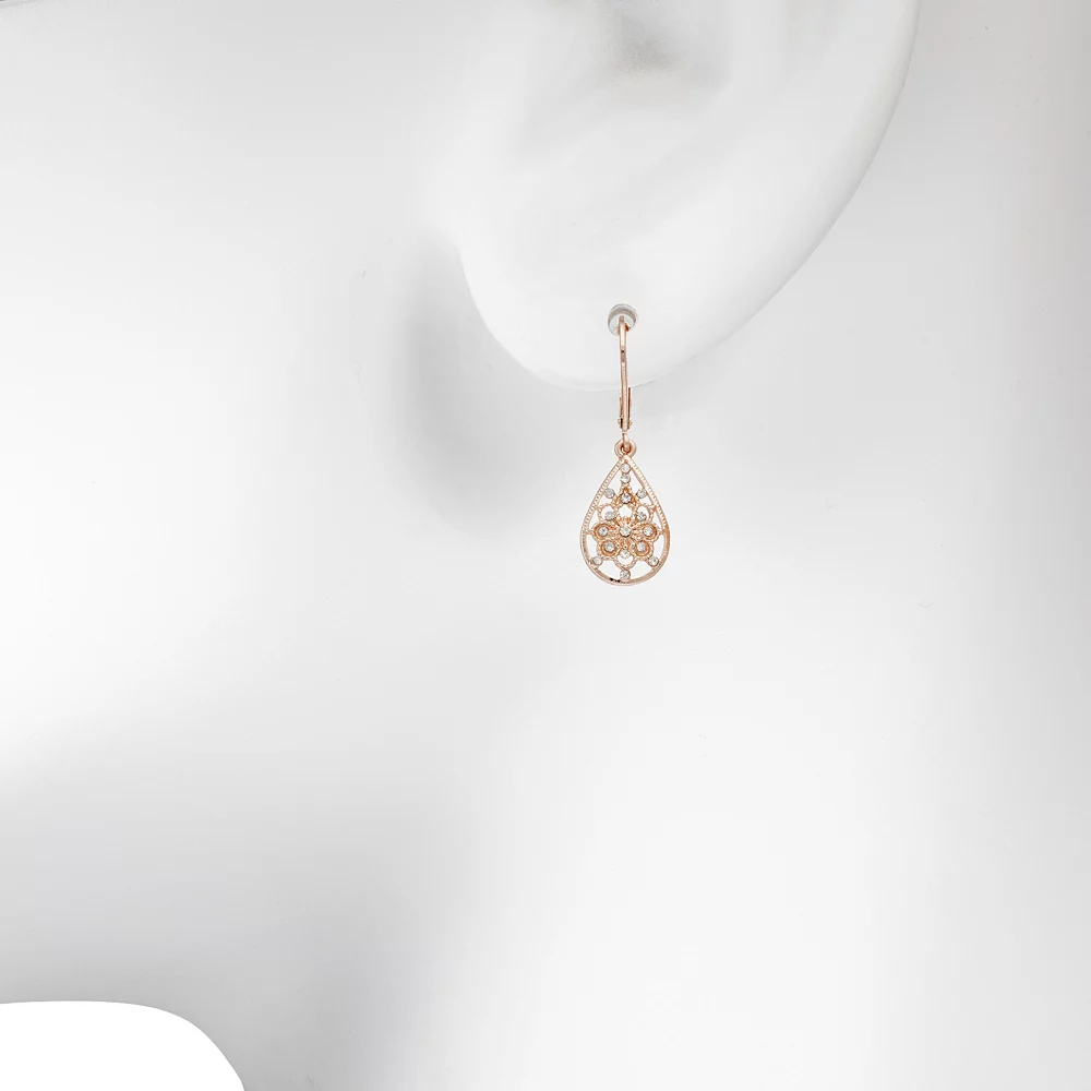 LC Lauren Conrad Openwork Teardrop Earrings - Image 2