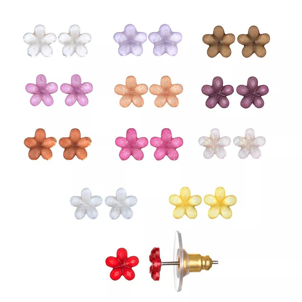 LC Lauren Conrad Flower Stud Earring Set