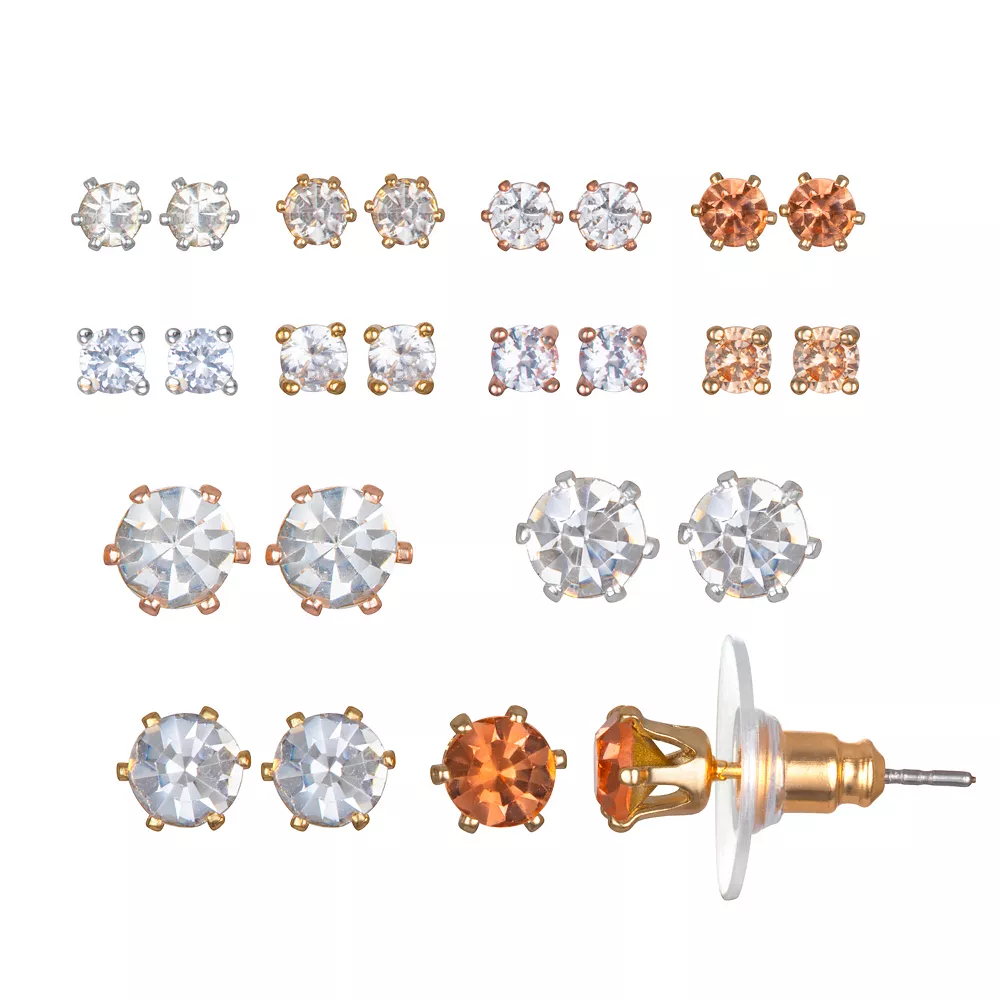 LC Lauren Conrad Tri Tone Stud Earring Set