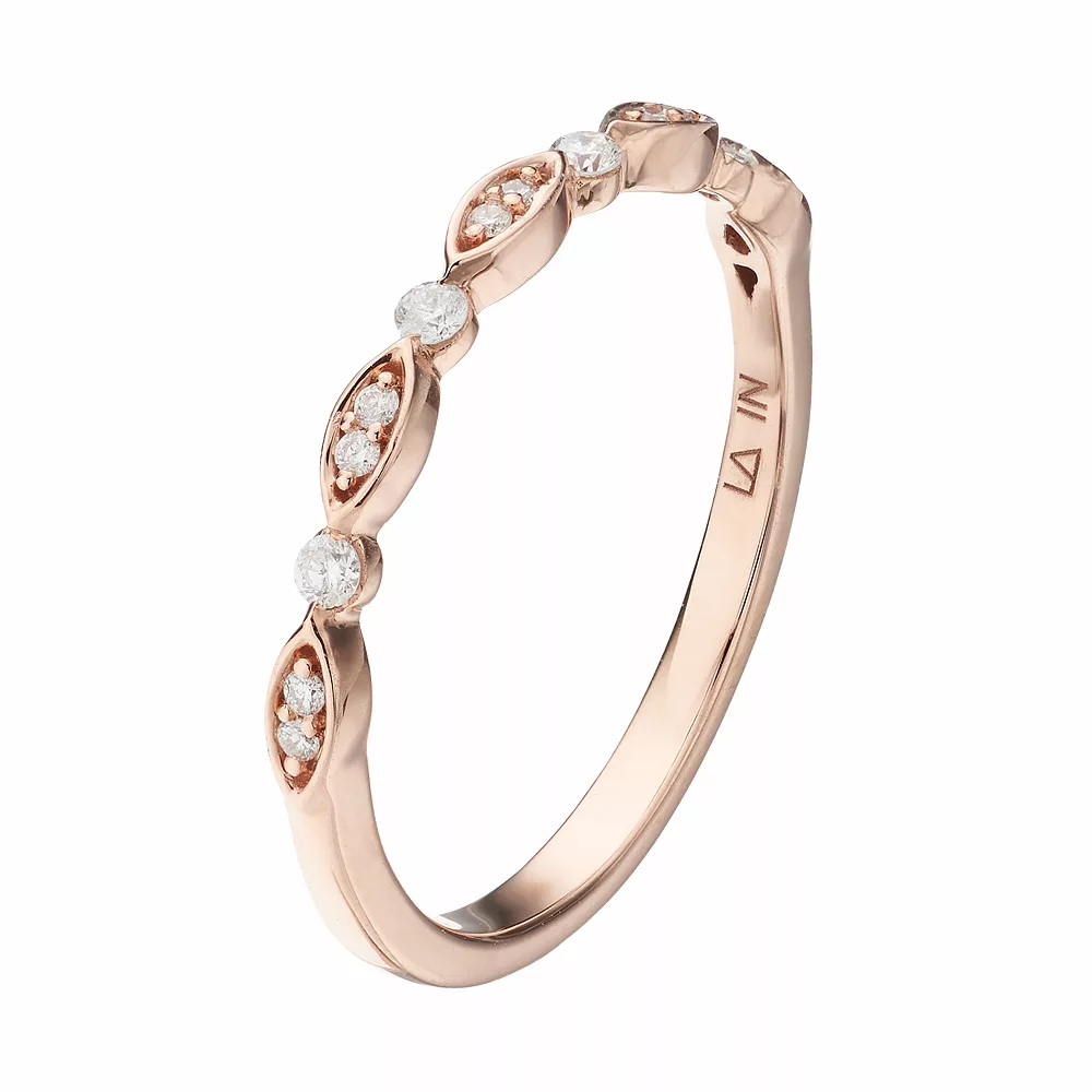 LC Lauren Conrad 10k Gold 1/8 Carat T.W. Diamond Marquise Ring - Image 2