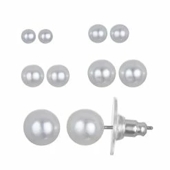 LC Lauren Conrad Simulated Pearl Stud Earring Set