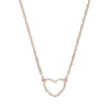 LC Lauren Conrad Rose Gold Tone Heart Necklace