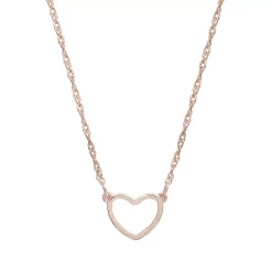 LC Lauren Conrad Rose Gold Tone Heart Necklace