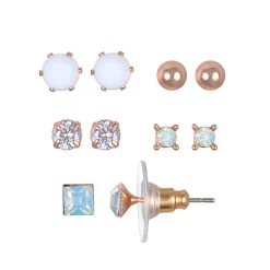 LC Lauren Conrad Solitaire Nickel Free Stud Earring Set