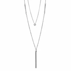 LC Lauren Conrad Layered Stick & Square Necklace