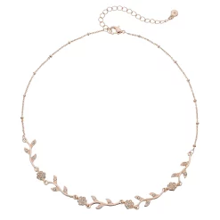 LC Lauren Conrad Simulated Crystal Flower & Vine Necklace