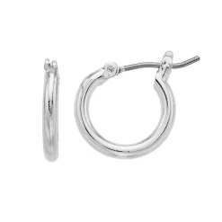 LC Lauren Conrad Silver Tone Nickel Free Hoop Earrings