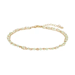 LC Lauren Conrad Beaded Double Strand Anklet