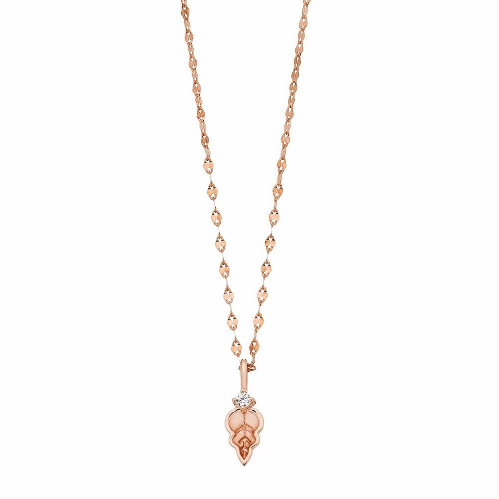 LC Lauren Conrad Leaf Lab-Created White Sapphire Pendant Necklace
