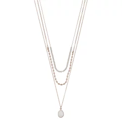 LC Lauren Conrad Mother-of-Pearl Multistrand Necklace