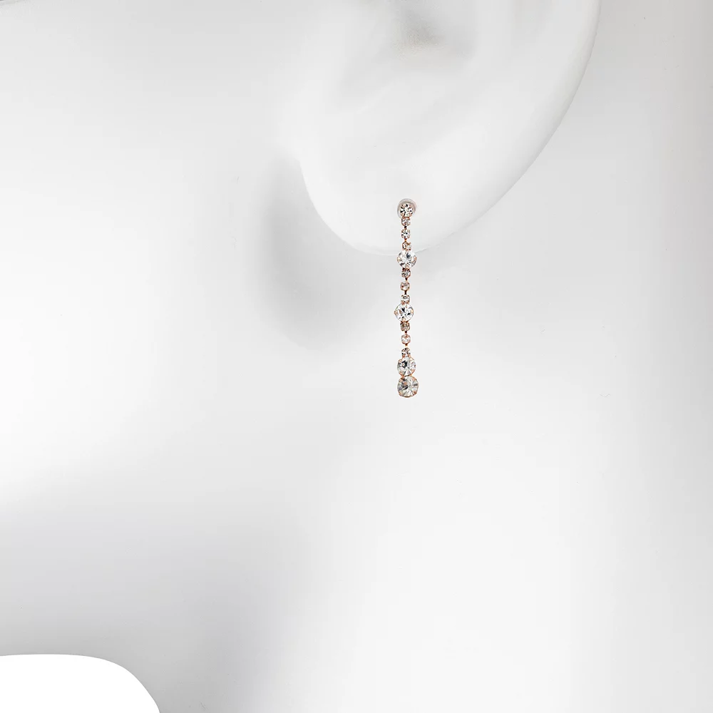 Women's LC Lauren Conrad Linear Crystal Drop Earrings - Image 2