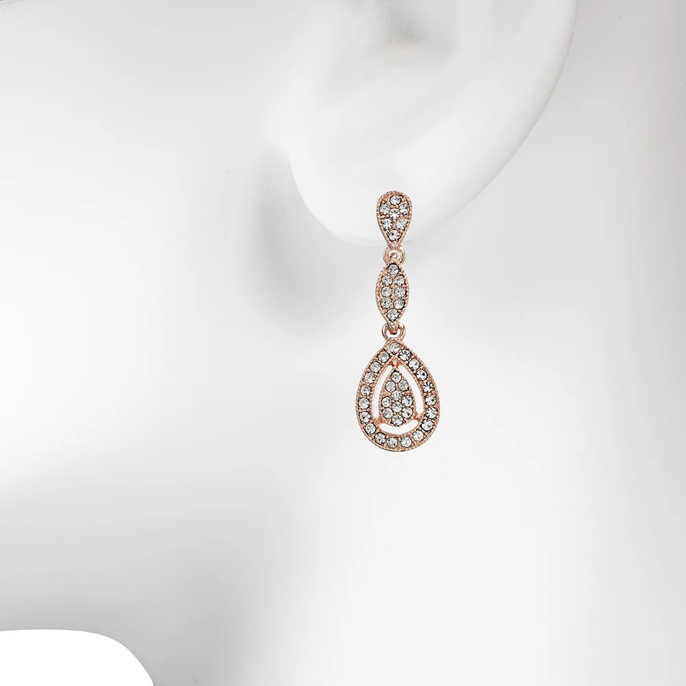 Women's LC Lauren Conrad Pave Double-Drop Statement Earrings - Image 2