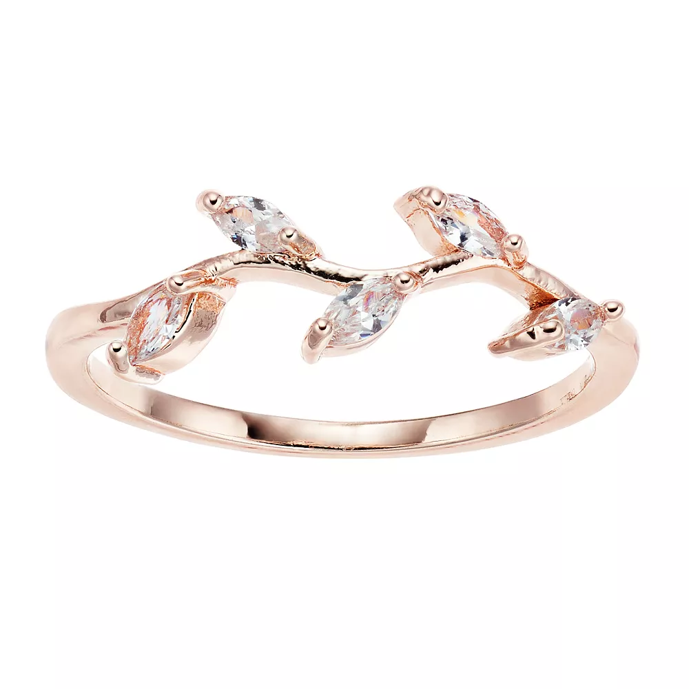 Women's LC Lauren Conrad Crystal Leaf Ring