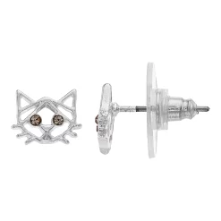 LC Lauren Conrad Cat Nickel Free Button Stud Earrings