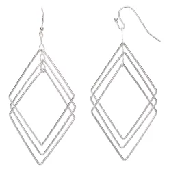 LC Lauren Conrad Geometric Nickel Free Drop Earrings