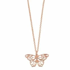 LC Lauren Conrad Rose Gold Tone Butterfly Pendant