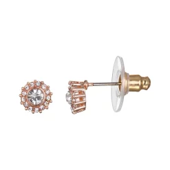 LC Lauren Conrad Small Haloed Pave Button Earrings