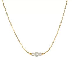 LC Lauren Conrad Triple Simulated Pearl Choker Necklace