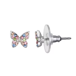 LC Lauren Conrad Simulated Crystal Butterfly Nickel Free Stud Earrings