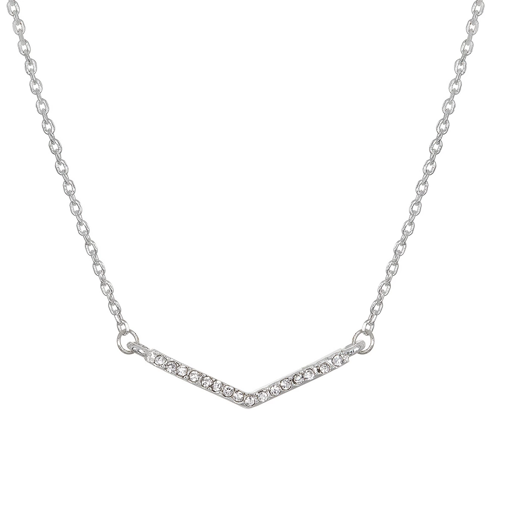 LC Lauren Conrad Simulated Crystal Chevron Necklace