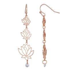 LC Lauren Conrad Polished Lotus Linear Drop Earrings