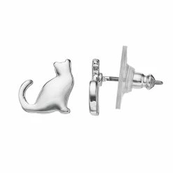 LC Lauren Conrad Cat Stud Earrings