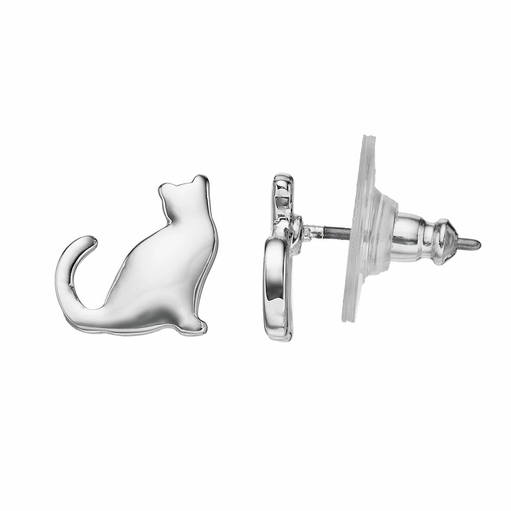 LC Lauren Conrad Cat Stud Earrings