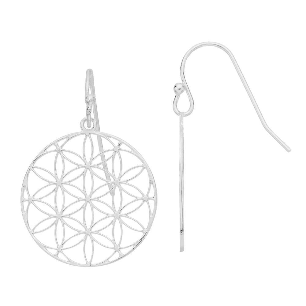 LC Lauren Conrad Filigree Disc Nickel Free Drop Earrings