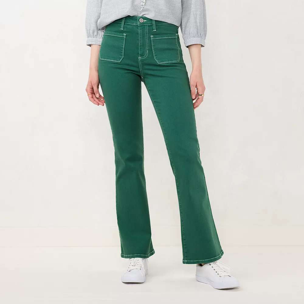 Women's LC Lauren Conrad Feel Good Super High-Waist Flare Jeans - Image 4