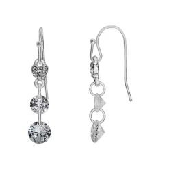 LC Lauren Conrad Cubic Zirconia & Heart Nickel Free Drop Earrings