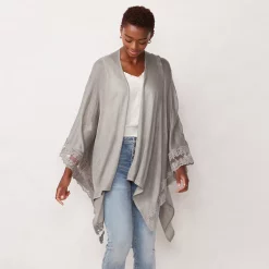 Women's LC Lauren Conrad Lace-Trimmed Ruana