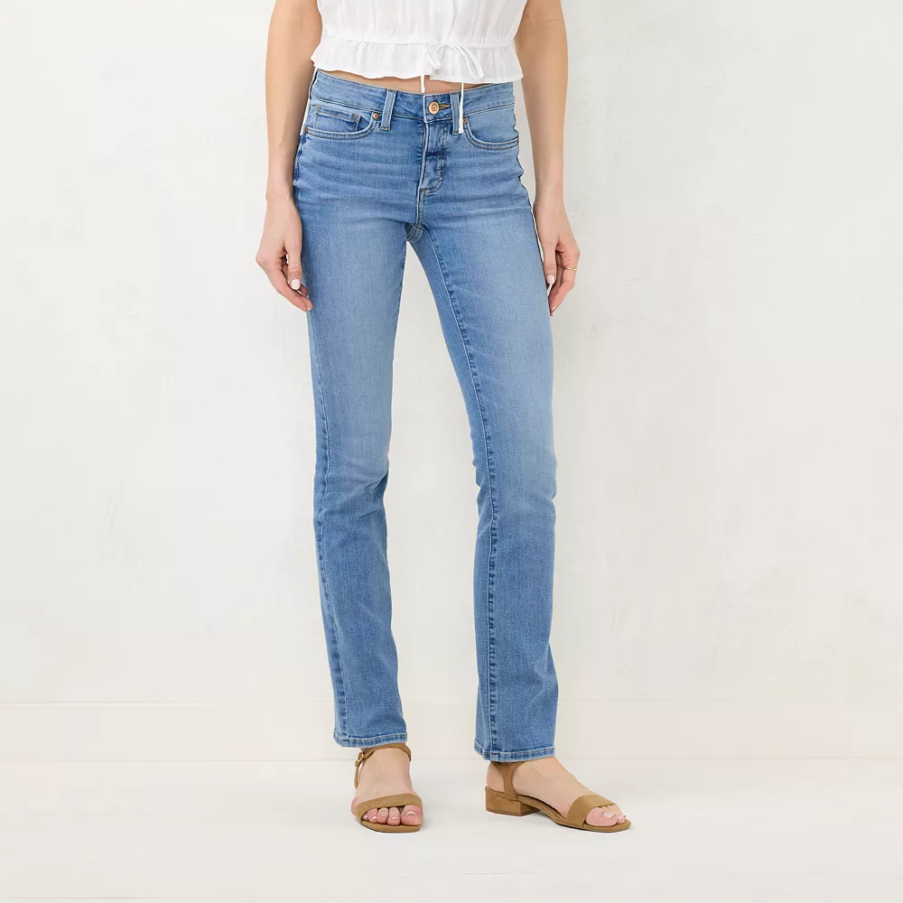 Women's LC Lauren Conrad Feel Good Mid Rise Barely Bootcut Jeans - Image 5