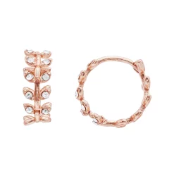 LC Lauren Conrad Vine Motif Nickel Free Hoop Earrings