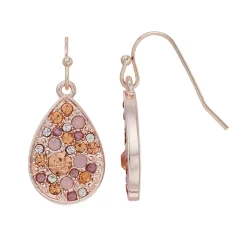 LC Lauren Conrad Pave Teardrop Nickel Free Drop Earrings