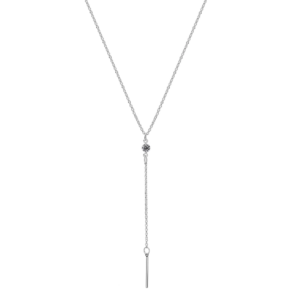 LC Lauren Conrad Silver Tone Cubic Zirconia Necklace