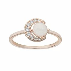 LC Lauren Conrad Simulated Opal Moon Ring
