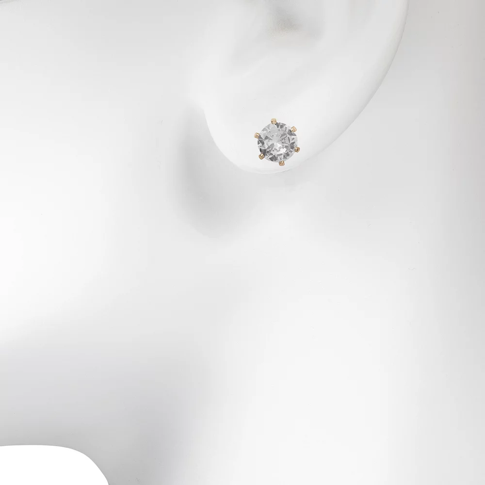 LC Lauren Conrad Gold Tone Cubic Zirconia Nickel Free Stud Earring Set - Image 3