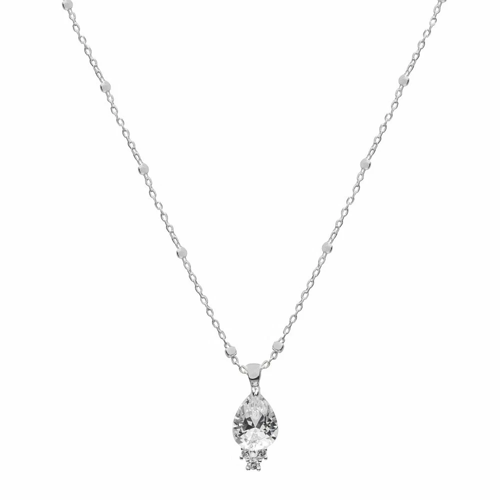 LC Lauren Conrad Silver Tone Cubic Zirconia Necklace