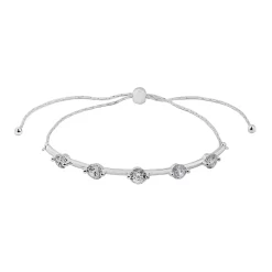 LC Lauren Conrad Silver Tone Cubic Zirconia Bracelet