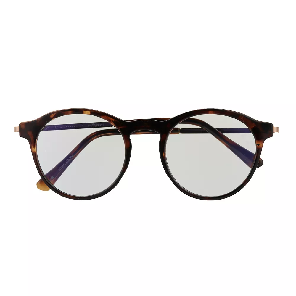 Women's LC Lauren Conrad 57mm Alyce Round Cat Eye Blue Light Glasses - Image 2