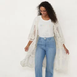Women's LC Lauren Conrad Sheer Lace Duster
