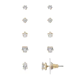 LC Lauren Conrad Classic Cubic Zirconia Stud Earring Set