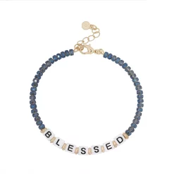 LC Lauren Conrad "Blessed" Glitzy Beaded Bracelet
