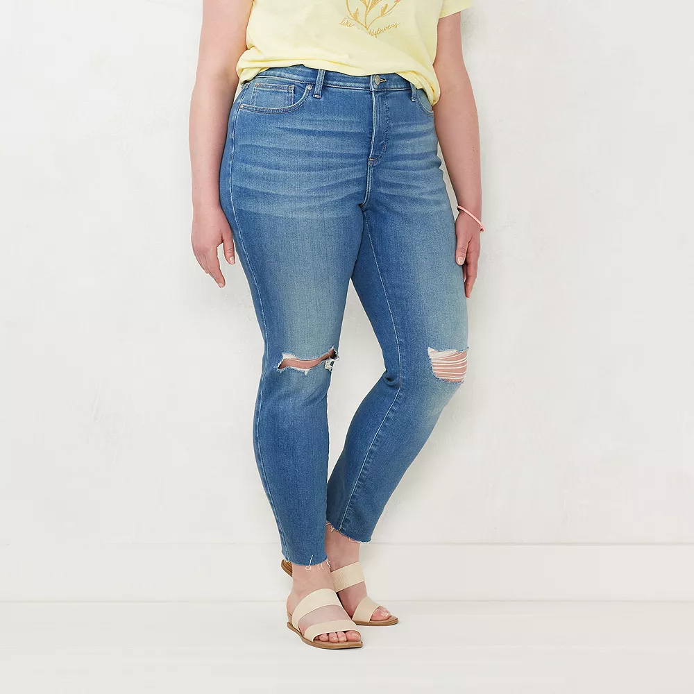 Plus Size LC Lauren Conrad Mid-Rise Skinny Jeans - Image 3