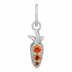 LC Lauren Conrad Sterling Silver Orange Cubic Zirconia Carrot Charm